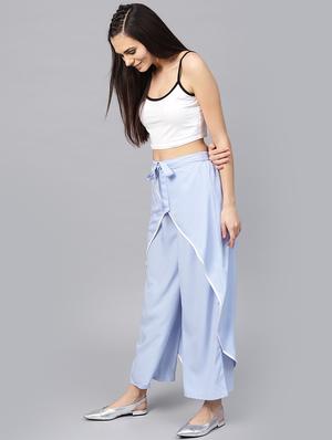 piping detail overlay trouser - 15955063 - Standard Image - 4
