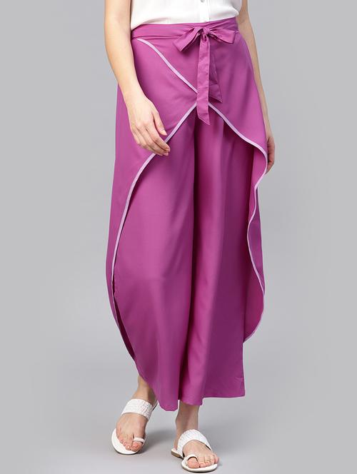 piping detail overlay trouser - 15955064 - Standard Image - 1