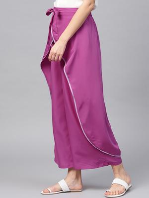 piping detail overlay trouser - 15955064 - Standard Image - 2