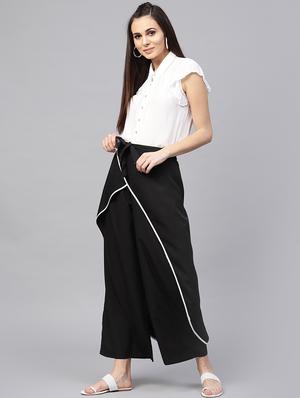 piping detail overlay trouser - 15955066 - Standard Image - 4