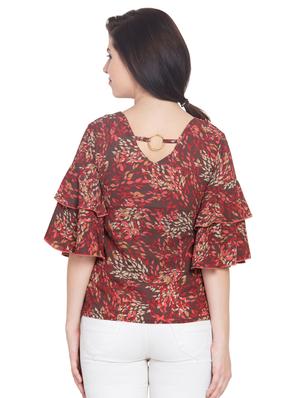 bell sleeved layered top - 15955273 - Standard Image - 3