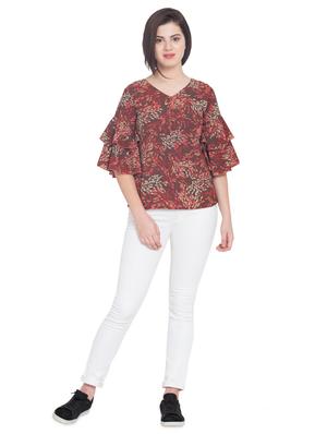 bell sleeved layered top - 15955273 - Standard Image - 4