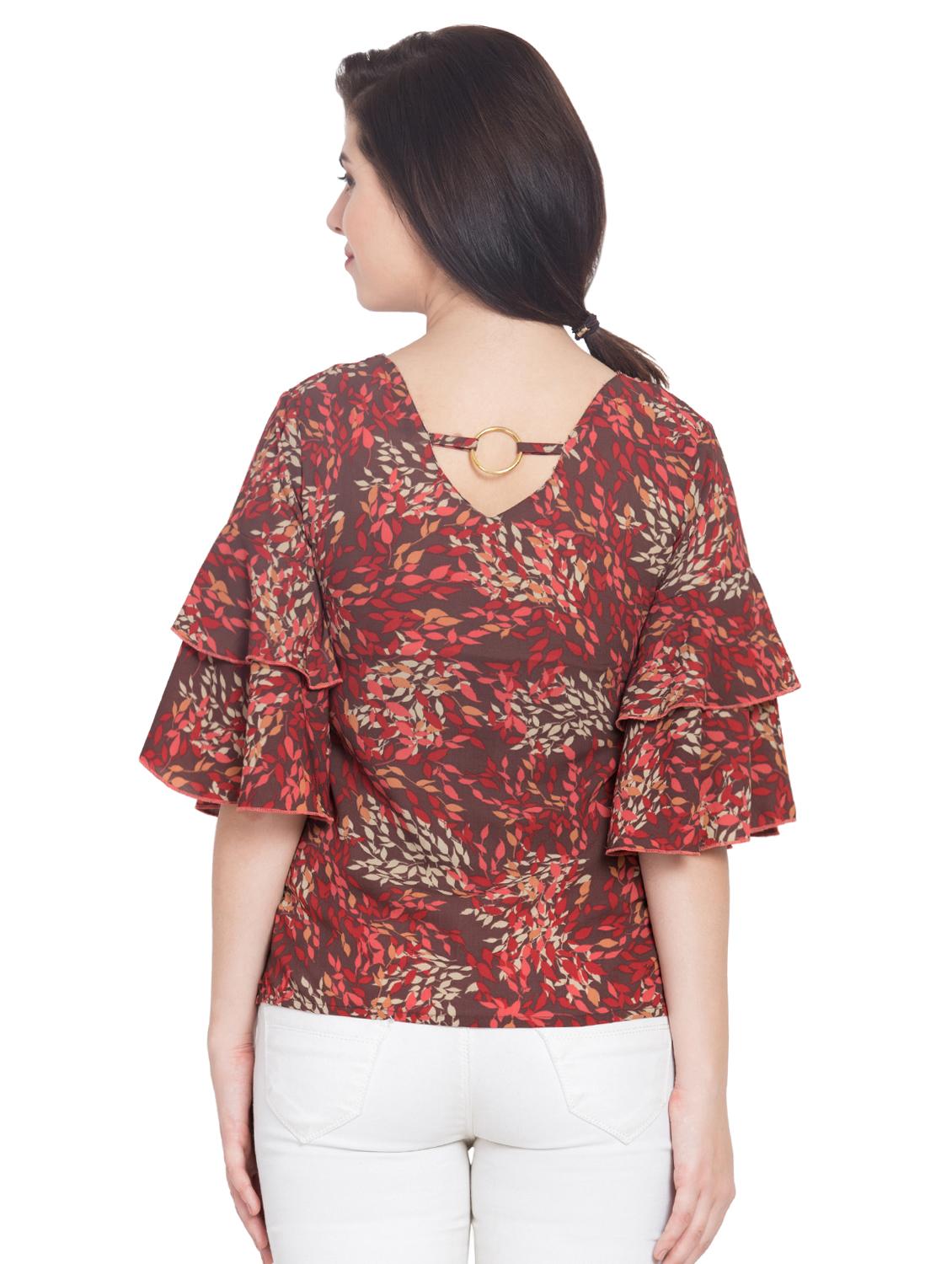 bell sleeved layered top - 15955273 - Zoom Image - 3
