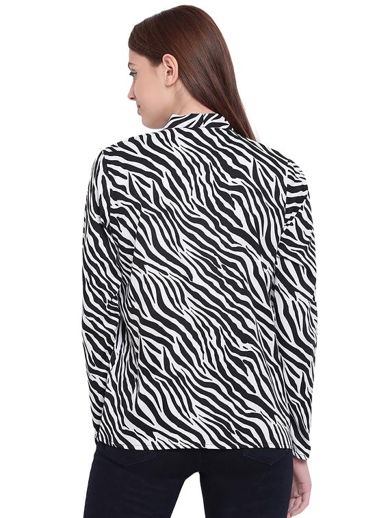 tie knot animal print top - 15955317 - Zoom Image - 3