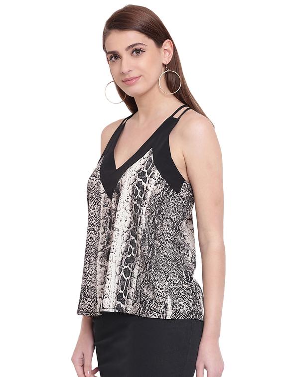 racer back snake print top - 15955318 - Zoom Image - 2