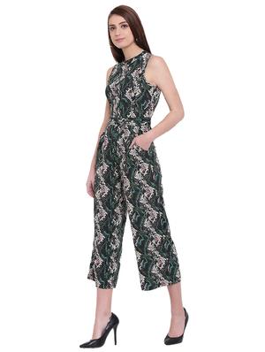 crew neck snake print jumpsuit - 15955321 - Standard Image - 2