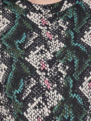 crew neck snake print jumpsuit - 15955321 - Standard Image - 4