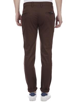 brown cotton blend chinos - 15955332 - Standard Image - 3