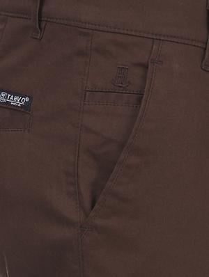 brown cotton blend chinos - 15955332 - Standard Image - 5