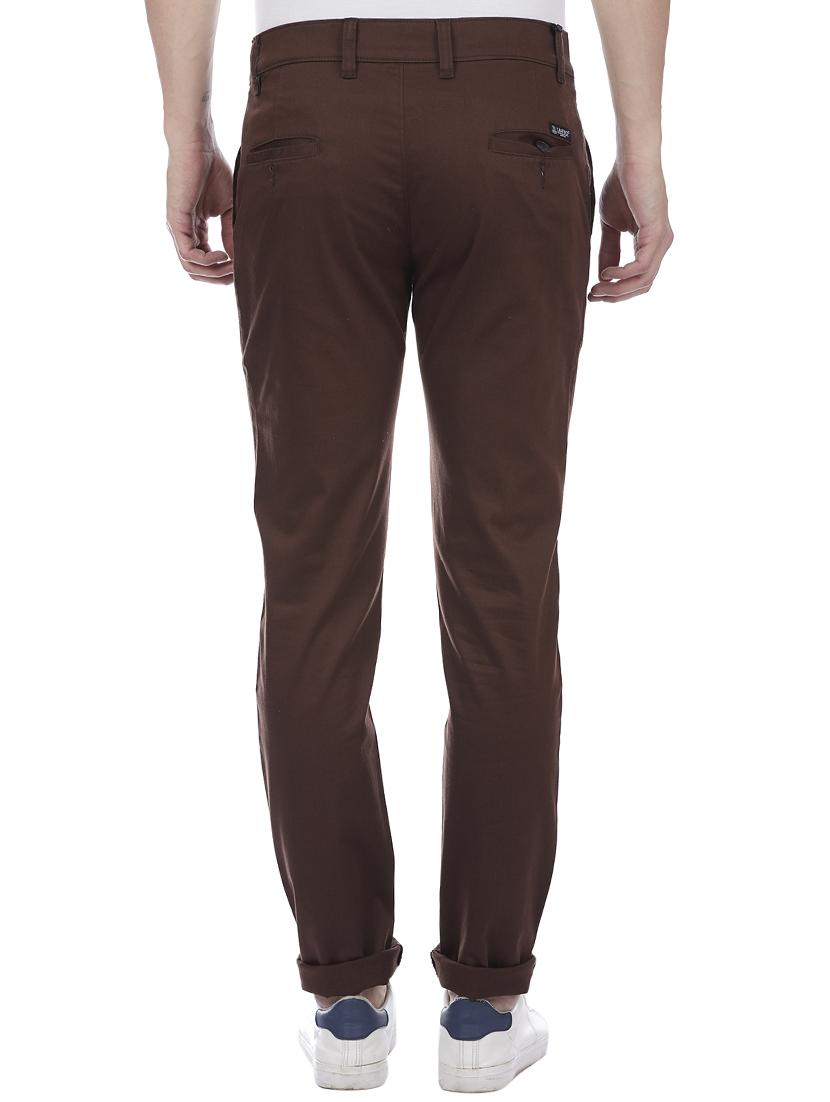 brown cotton blend chinos - 15955332 - Zoom Image - 3