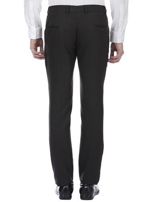 black viscose flat front formal trouser - 15955335 - Standard Image - 3