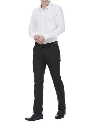black viscose flat front formal trouser - 15955335 - Standard Image - 4
