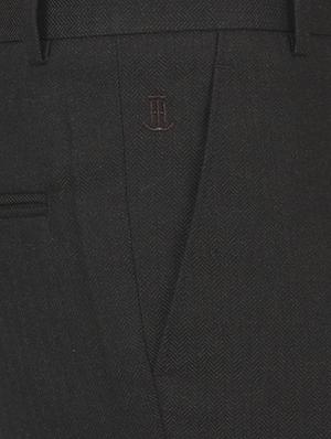 black viscose flat front formal trouser - 15955335 - Standard Image - 5