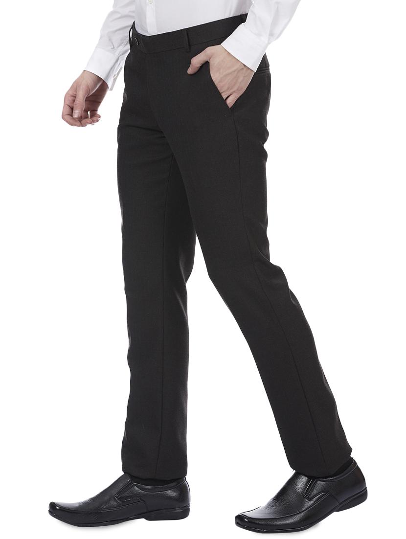 black viscose flat front formal trouser - 15955335 - Zoom Image - 2