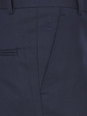 blue polyester flat front trousers formal - 15955336 - Standard Image - 5