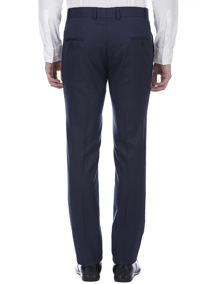blue polyester flat front trousers formal - 15955336 - Zoom Image - 3