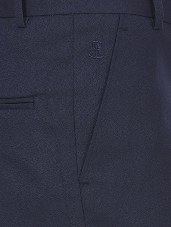 blue polyester flat front trousers formal - 15955336 - Zoom Image - 5