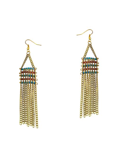 gold copper drop earring - 15955367 - Standard Image - 1