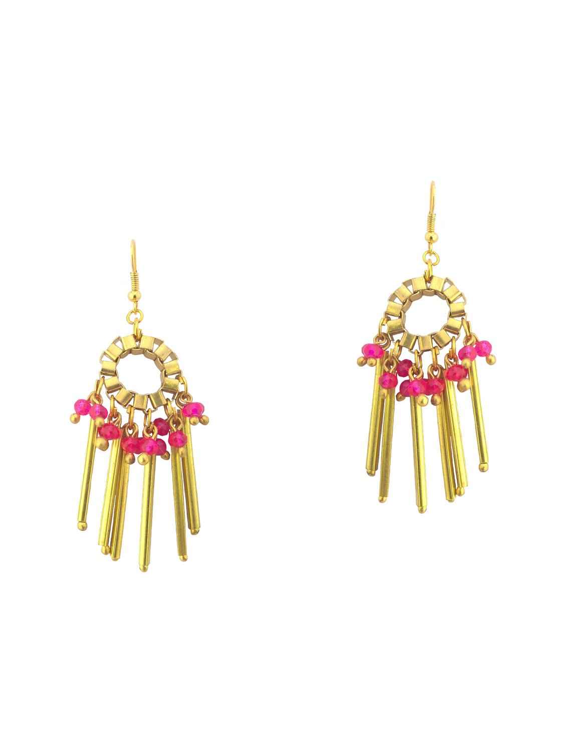 gold copper drop earring - 15955368 - Zoom Image - 1