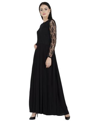 floral laced pleated maxi dress - 15955718 - Standard Image - 2