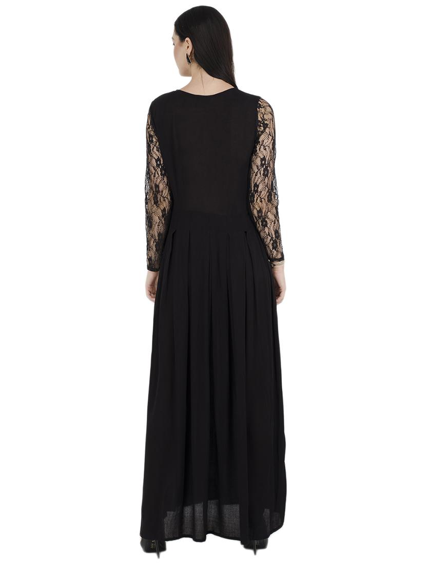 floral laced pleated maxi dress - 15955718 - Zoom Image - 3