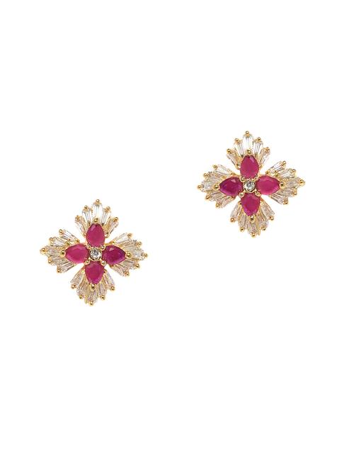 pink studs earring - 15955884 - Standard Image - 1