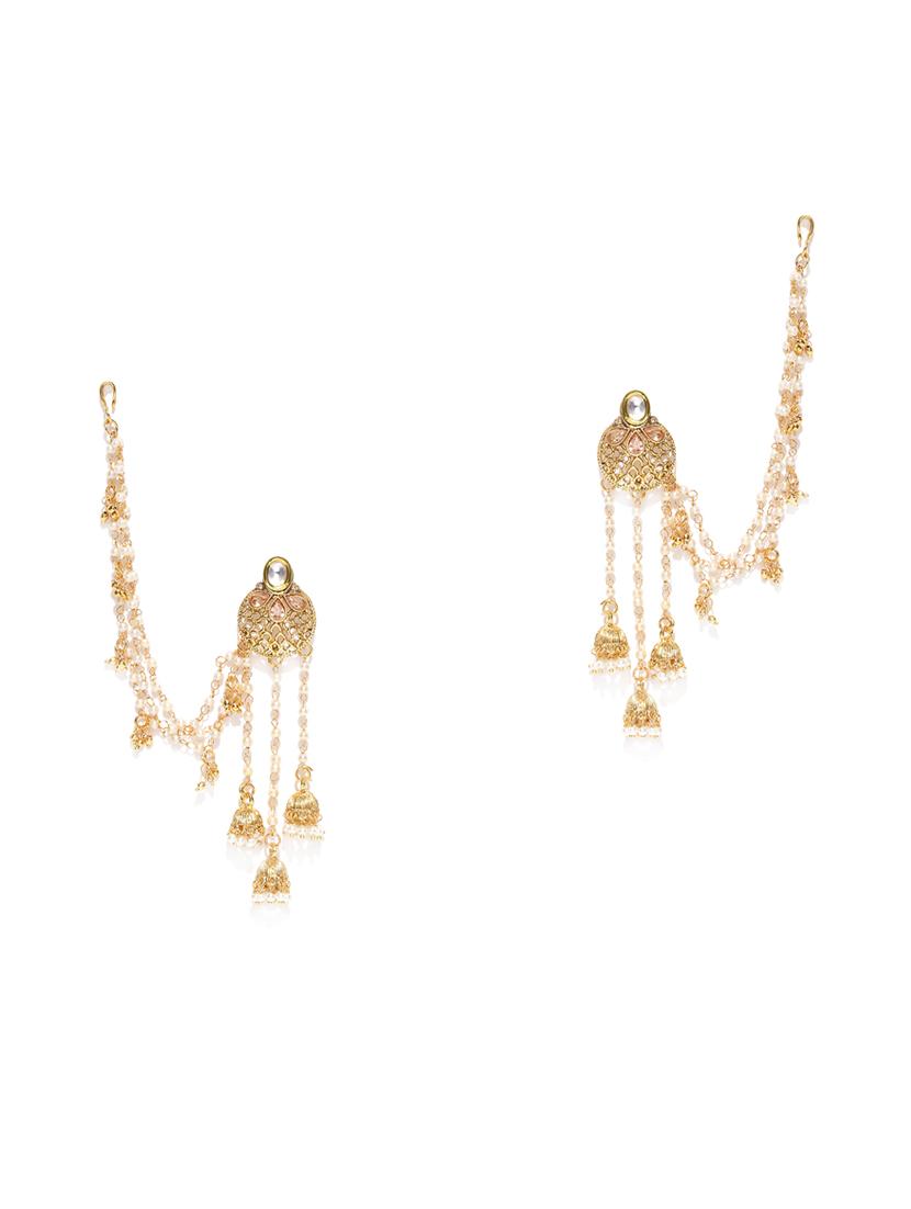 gold jhumka earring - 15955949 - Zoom Image - 1