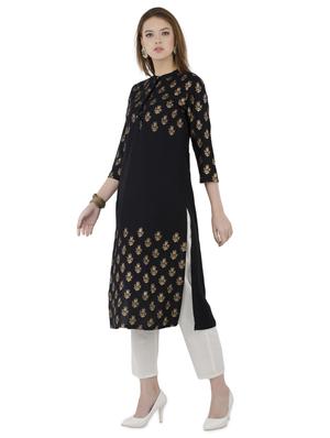 foil print straight kurta - 15956375 - Standard Image - 2