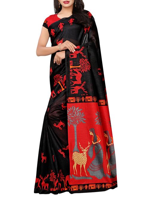 animal printed saree with blouse - 15956516 - Very Small Image - 1