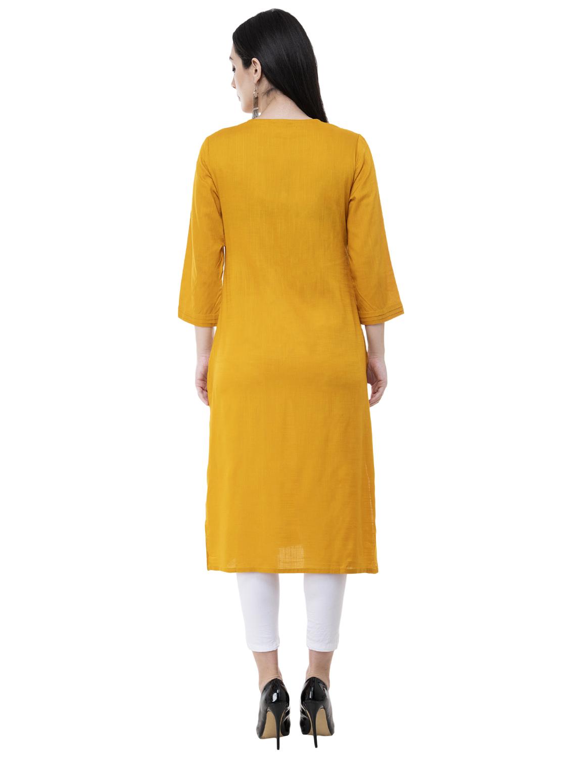 embroidered straight kurta - 15956534 - Zoom Image - 3