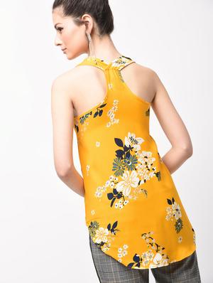 racer back floral asymmetric top - 15956729 - Standard Image - 4