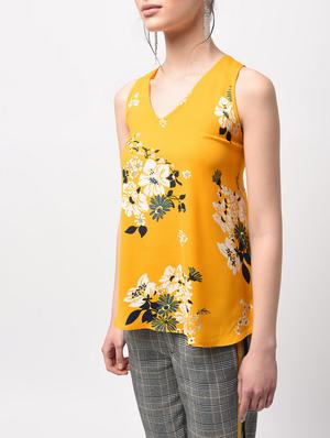racer back floral asymmetric top - 15956729 - Standard Image - 5