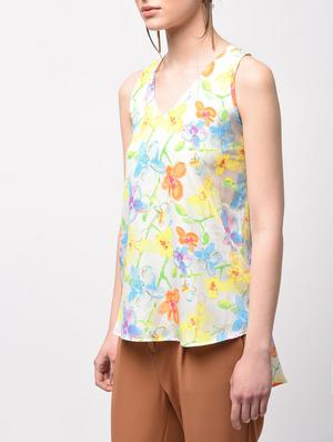 racer back floral asymmetric top - 15956734 - Standard Image - 5