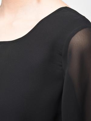flared sleeved ruffled hem top - 15956739 - Standard Image - 6