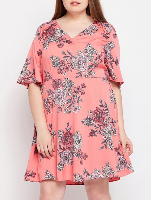 floral a-line plus dress - 15956782 - Standard Image - 1