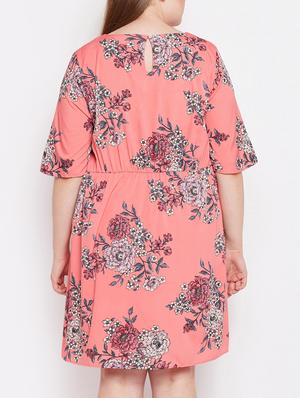 floral a-line plus dress - 15956782 - Standard Image - 3