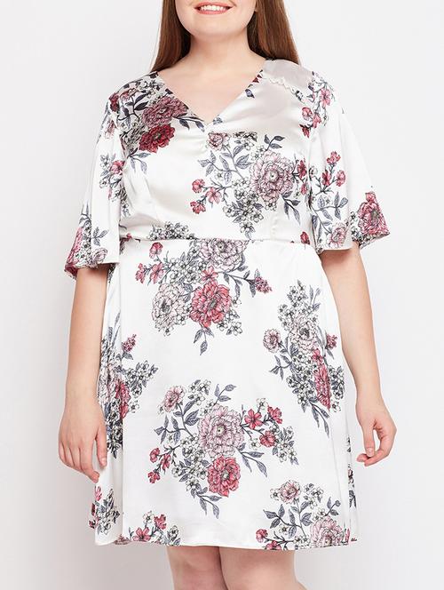 floral a-line plus dress - 15956783 - Standard Image - 1