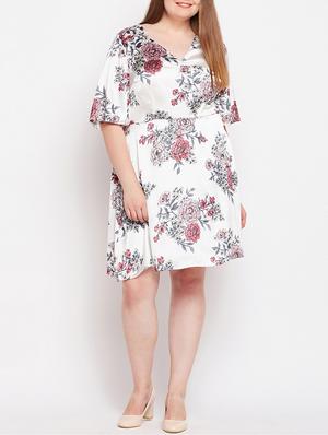 floral a-line plus dress - 15956783 - Standard Image - 4
