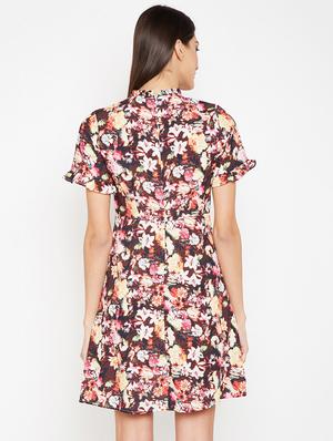 frill detail floral a-line dress - 15956792 - Standard Image - 3