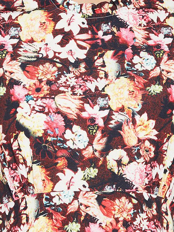 frill detail floral a-line dress - 15956792 - Zoom Image - 5