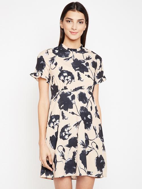frill detail floral a-line dress - 15956794 - Standard Image - 1