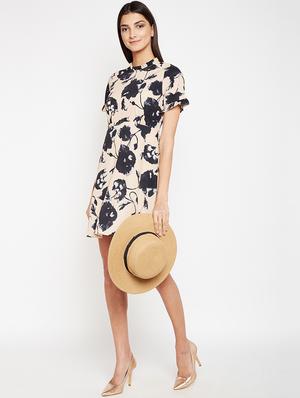 frill detail floral a-line dress - 15956794 - Standard Image - 4