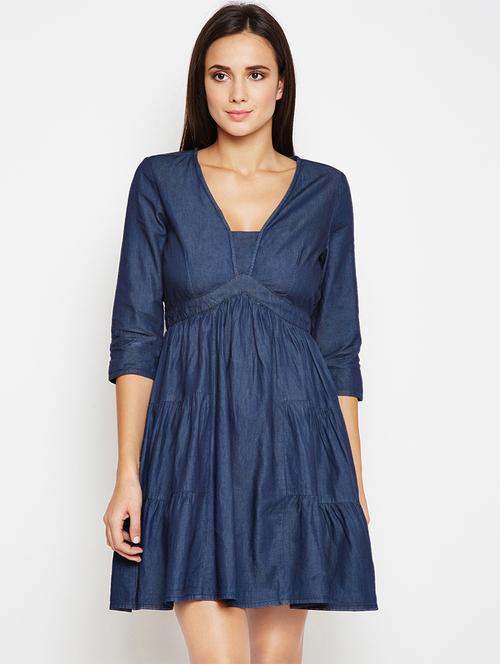 gathered empire line dress - 15956799 - Standard Image - 1