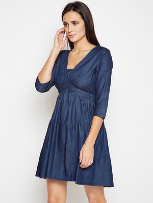 gathered empire line dress - 15956799 - Standard Image - 2