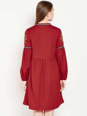 embroidered a-line maternity dress - 15956803 - Standard Image - 3