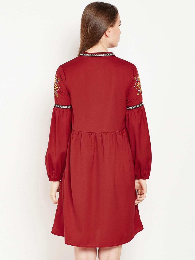 embroidered a-line maternity dress - 15956803 - Zoom Image - 3