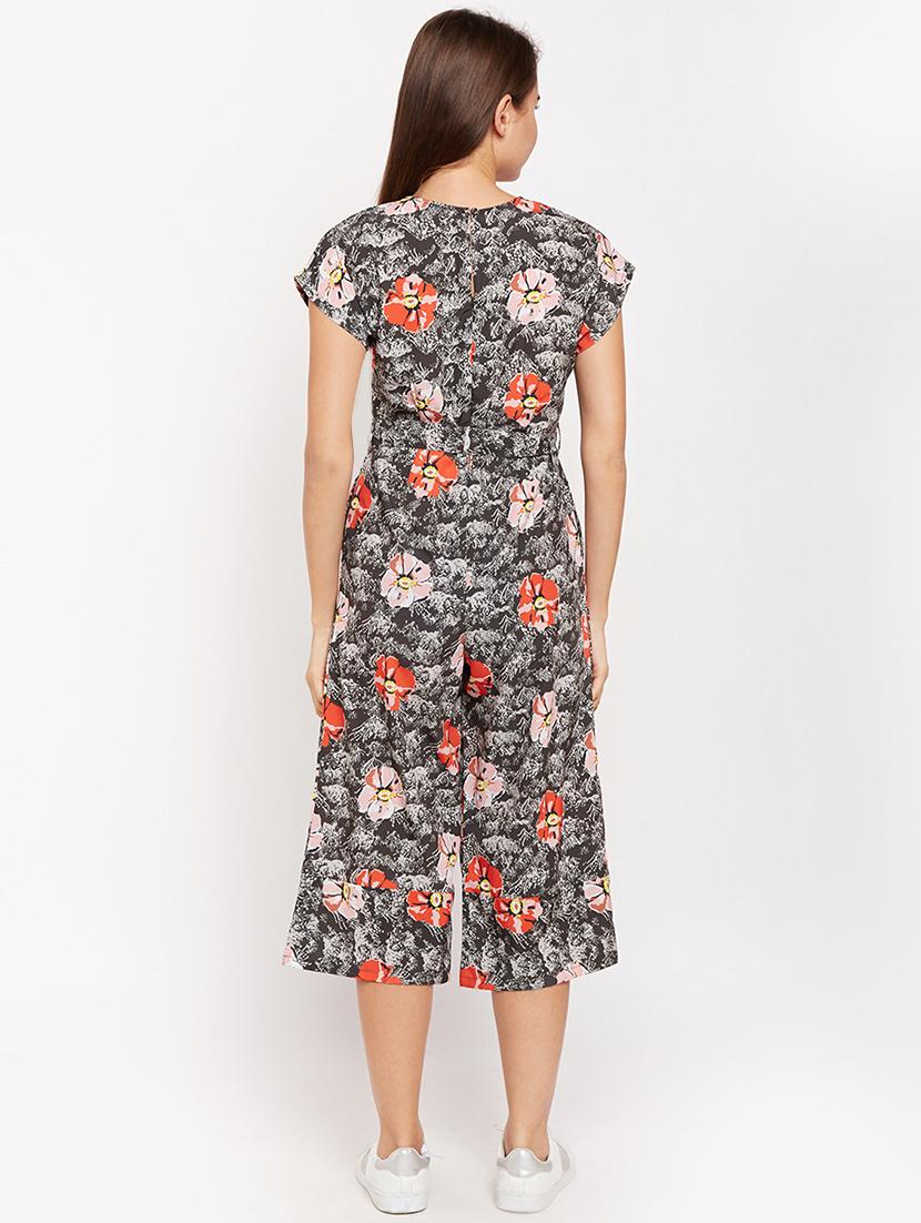 tie up waist floral jumpsuit - 15956819 - Zoom Image - 3