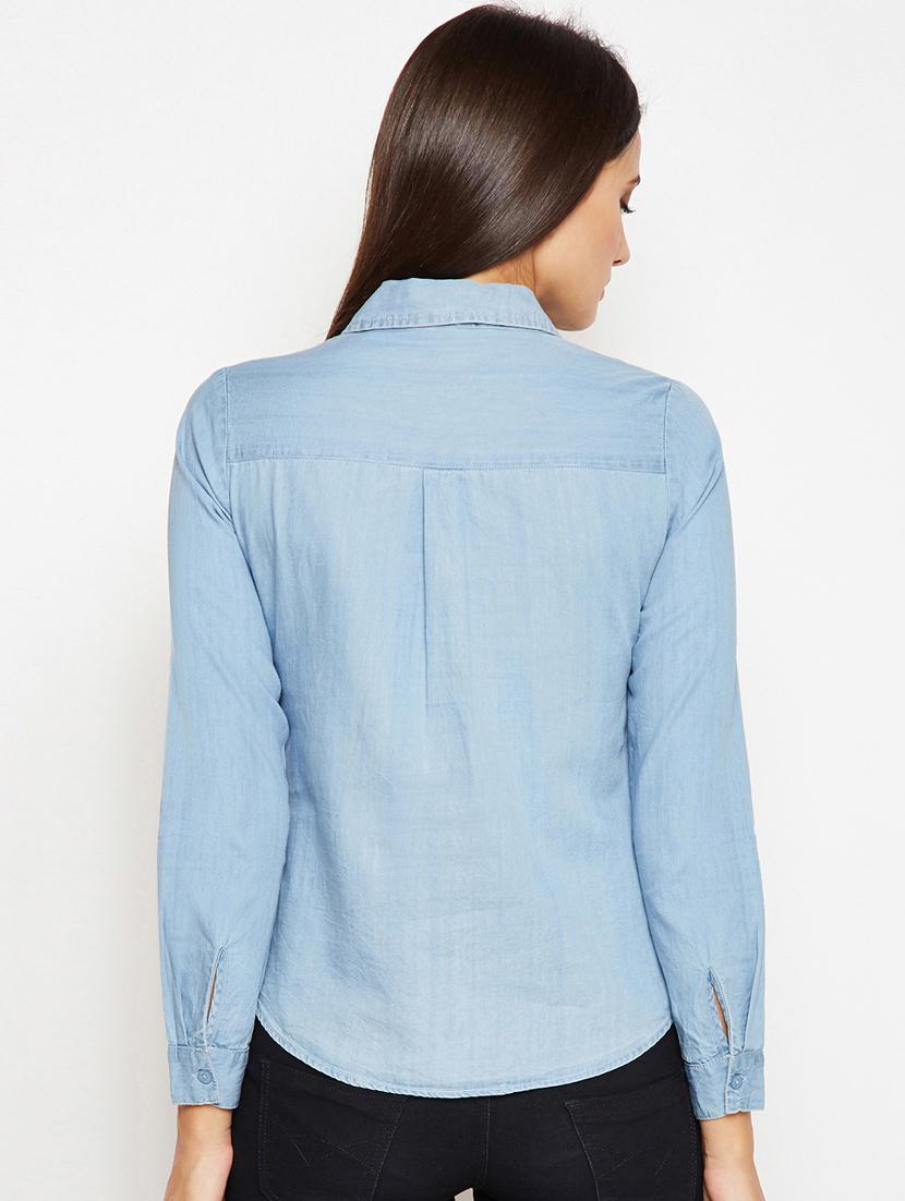 curved hem embroidered shirt - 15956905 - Zoom Image - 3