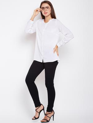 crew neck button up top - 15956916 - Standard Image - 4