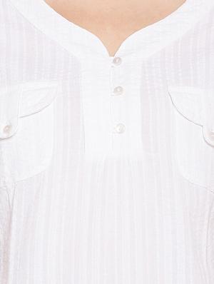 pocket patch v-neck top - 15956926 - Standard Image - 5